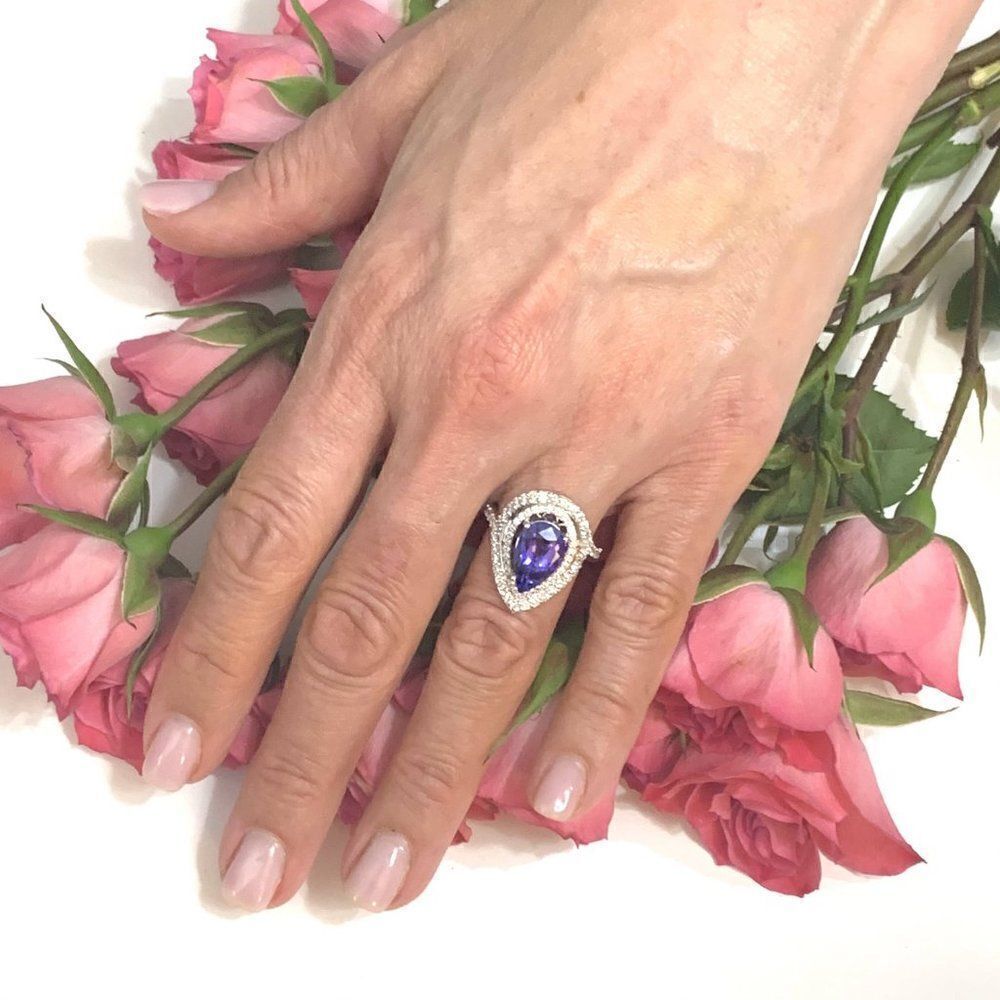 Natural Tanzanite Diamond Ring 14k Gold 4.54 TCW GIA Certified $5,950 111877